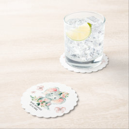 Niedliche Blütenlephant-Babydusche Untersetzer