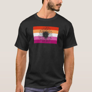 Niedliche Blütensonnenblume Schwule Lesben Flaggen T-Shirt