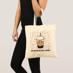 Niedliche Boba Bubble Tee Pun Tote Tasche