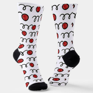 Niedliche Bocce Ball Print Crew Sportsocken Socken
