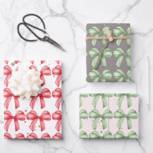 Niedliche Bögen Packpapier. Geschenkverpackung. Geschenkpapier Set