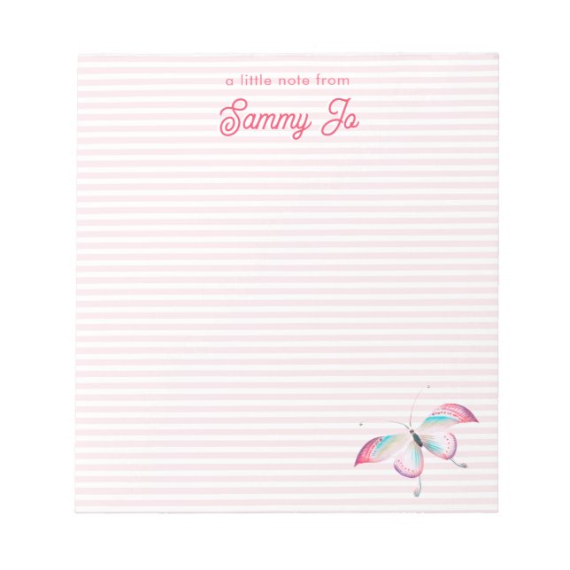 Niedliche Bohemische Butterfly Notizblock (Vorderseite)