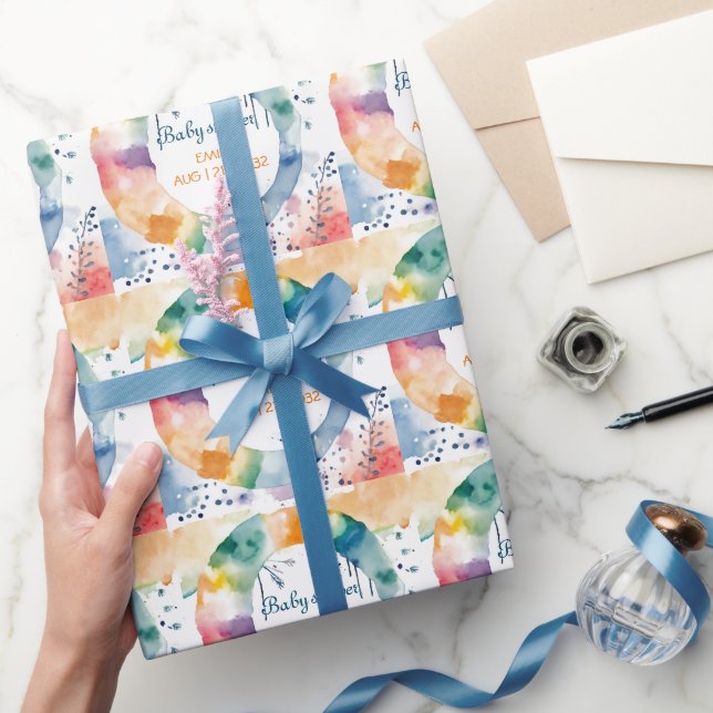 Niedliche BOHO Babydusche Geschenkpapier (Schenken)