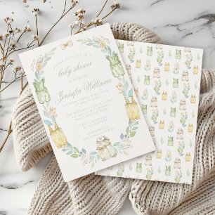 Niedliche Boho eucalyptus-Kindermädchen Dusche Einladung
