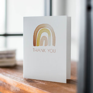Niedliche Boho Rainbow Baby Dusche Vielen Dank Dankeskarte
