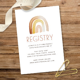 Niedliche Boho Rainbow Baby Duschgeschenkkarte Einladung