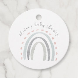 Niedliche Boho Rainbow Girl Baby Dusche Geschenkanhänger