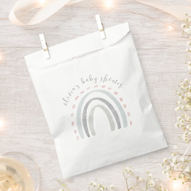 Niedliche Boho Rainbow Girl Baby Dusche Geschenktütchen (Ausgeschnitten)