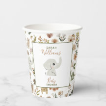 Niedliche Boho Safari Anamials Baby Showpaper Cups