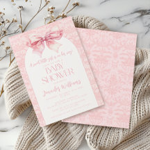 Niedliche boho schicke Rosa Bugbaby-Dusche