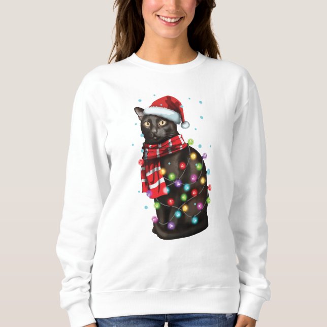 Niedliche Bombay Cat Funny Christmas Weihnachtsges Sweatshirt (Vorderseite)
