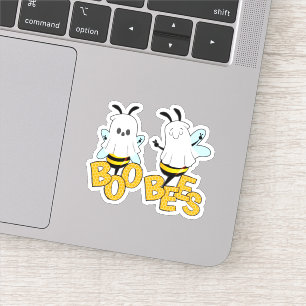 Niedliche Boo Bees Funny Halloween Kontrastschnitt Aufkleber