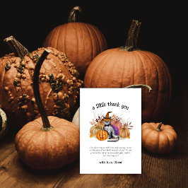 Niedliche Boo-Gedicht-Katze in Hexenhut-Kinderdusc Dankeskarte