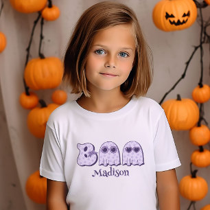 Niedliche Boo Ghost Halloween Individuelle Name od T-Shirt