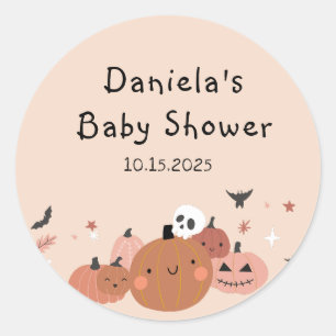 Niedliche Boo Halloween Kinderdusche Runder Aufkleber