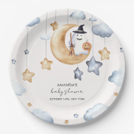 Niedliche Boo Moon Stars Kinderdusche Pappteller