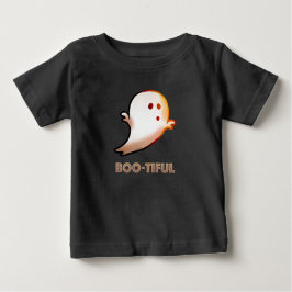 Niedliche boomreiche Halloween-Geisterkunst Baby T-shirt