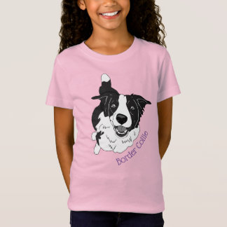 Niedliche Border Collie Dog Cartoon T - Shirt