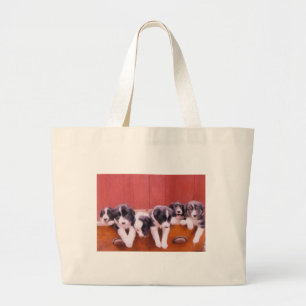 Niedliche Border Collie Welppies Tote Tasche