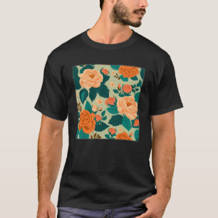 Niedliche botanische Rose Illustration Schöne Blum T-Shirt