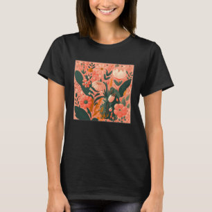 Niedliche botanische Rose Illustration Schöne Blum T-Shirt