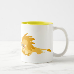 Niedliche Bouncy Cartoon Lion Tasse