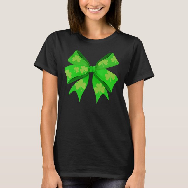 Niedliche Bow Girls Irish St Patricks Day Kinder 3 T-Shirt (Vorderseite)