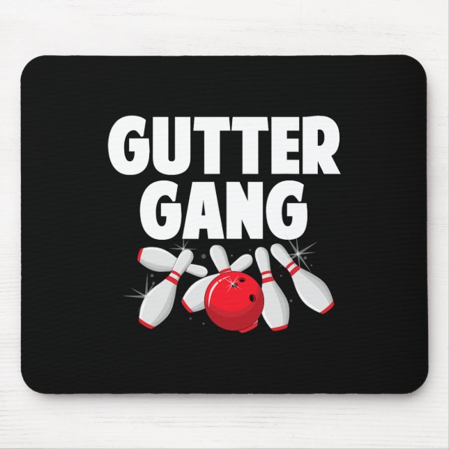 Niedliche Bowling-Gestaltung für Männer Frauen Kin Mousepad (Vorne)