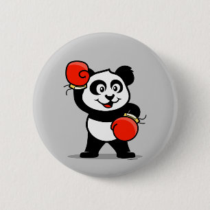 Niedliche Boxpanda Button
