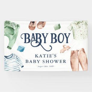 Niedliche Boy Kleidung Kinderwagen Kinderdusche Banner
