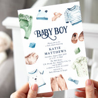 Niedliche Boy Kleidung Kinderwagen Kinderdusche