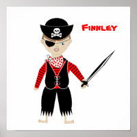 Niedliche Boys Room Pirate Picture Poster Dekorati