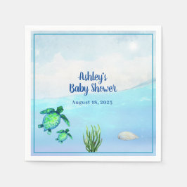 Niedliche Boys Sea Turtles Kinderdusche Napkins Serviette