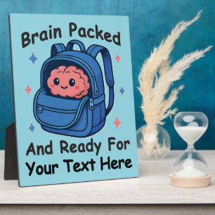 Niedliche "Brain Ready"-Version von Back-to-School Fotoplatte