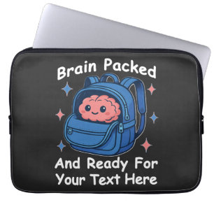 Niedliche "Brain Ready"-Version von Back-to-School Laptopschutzhülle