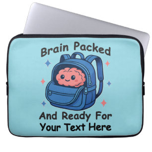Niedliche "Brain Ready"-Version von Back-to-School Laptopschutzhülle