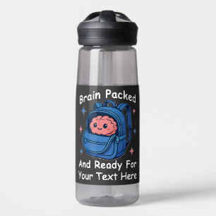 Niedliche "Brain Ready"-Version von Back-to-School Trinkflasche