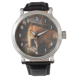 Niedliche Braune Horse Armbanduhr