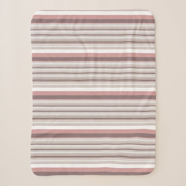 Niedliche, braune Streifen Sherpadecke (Vorderseite)