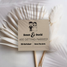 Niedliche Braut und Bräuche Save the Date
