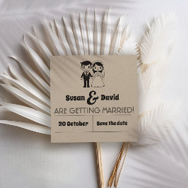 Niedliche Braut und Bräuche Save the Date