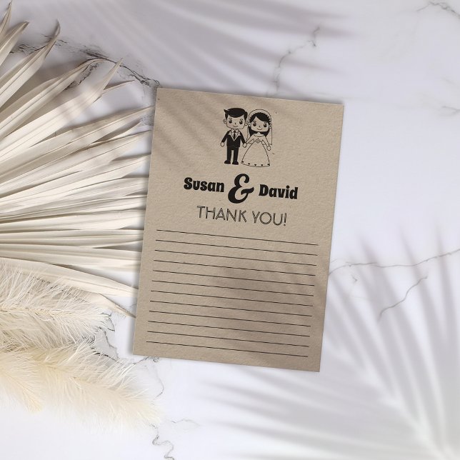 Niedliche Braut und Gräuel Dankeschön-Karte Dankeskarte (Von Creator hochgeladen)