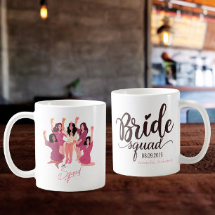 Niedliche Brautkommando personalisierte Brautjungf Kaffeetasse