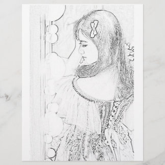 Niedliche Bride Girl-Farbseite