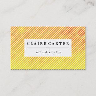 Niedliche Bright Floral Diagonale Streifen Visitenkarte