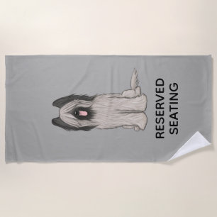 Niedliche Brille mit benutzerdefiniertem Text Strandtuch
