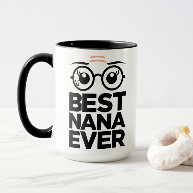 Niedliche Brillen-Großmutter - beste Tasse Nanas (Mit Donut)