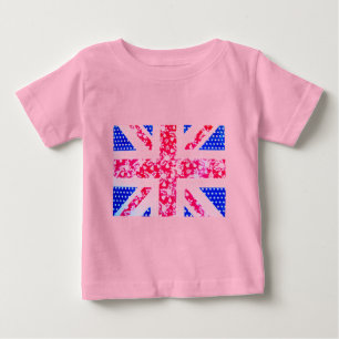 Niedliche britische Flagge Baby T-shirt