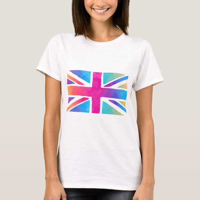 Niedliche britische Flagge T-Shirt (Vorderseite)