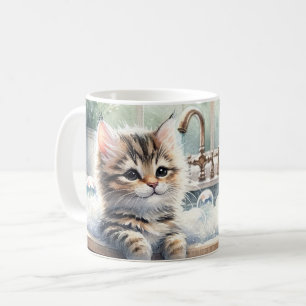 Niedliche Bubbly Kitt Bath Time Kaffeetasse
